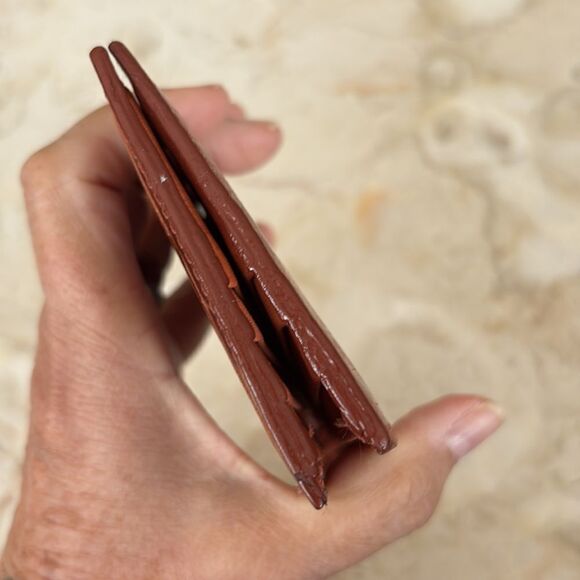 Leather Croc Embossed Bifold Compact Wallet - Picture 7 of 12